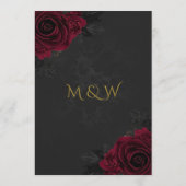 Elegant Luxury Goth Glam Wedding Menu (Achterkant)