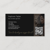 Elegant Luxury Hair Extensions Wig Installs Photo Visitekaartje (Achterkant)