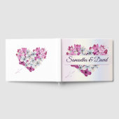 Elegant Luxury Heart Floral Design Guest Book Gastenboek (Volledig)
