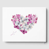 Elegant Luxury Heart Floral Design Guest Book Gastenboek (Achterkant)