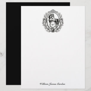 Elegant Luxury  Horse Equestrian Monogram Briefhoofd