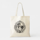 Elegant Luxury  Horse Equestrian Monogram Tote Bag (Achterkant)