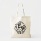 Elegant Luxury  Horse Equestrian Monogram Tote Bag (Voorkant)
