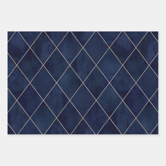 Elegant Luxury  Jewel Tones Argyle Pattern Inpakpapier Vel (Voorkant)