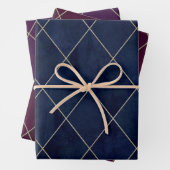 Elegant Luxury  Jewel Tones Argyle Pattern Inpakpapier Vel (In situ)