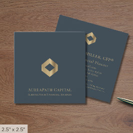 Elegant Luxury Logo Vierkante Visitekaartje