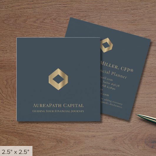 Elegant Luxury Logo Vierkante Visitekaartje