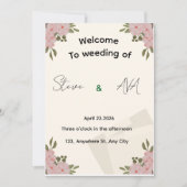 Elegant Luxury Minimal Wedding Invitation Kaart (Voorkant)