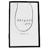 Elegant Luxury Minimalist Script Name Persoonlijk Medium Cadeauzakje (Voorkant)
