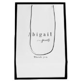Elegant Luxury Minimalist Script Name Persoonlijk Medium Cadeauzakje (Achterkant)
