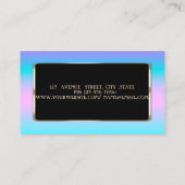 Elegant Luxury Modern Chic Holographic Visitekaartje (Achterkant)