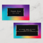 Elegant Luxury Modern Colorful Holographic Visitekaartje (Voorkant / Achterkant)