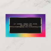 Elegant Luxury Modern Colorful Holographic Visitekaartje (Achterkant)