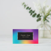 Elegant Luxury Modern Colorful Holographic Visitekaartje (Staand voorkant)