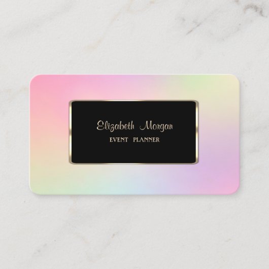 Elegant Luxury Modern Cool Holographic Visitekaartje (Voorkant)