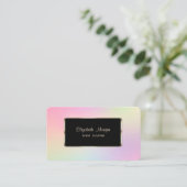 Elegant Luxury Modern Cool Holographic Visitekaartje (Staand voorkant)