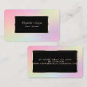 Elegant Luxury Modern Cool Holographic Visitekaartje (Voorkant / Achterkant)