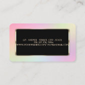 Elegant Luxury Modern Cool Holographic Visitekaartje (Achterkant)