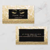 Elegant Luxury, Modern, Glittery Bokeh, Faux Lashe Visitekaartje (Voorkant / Achterkant)
