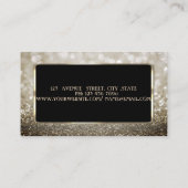 Elegant Luxury, Modern, Glittery Bokeh Visitekaartje (Achterkant)