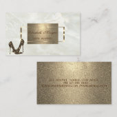 Elegant Luxury Modern, Gold Lijst, marmer Visitekaartje (Voorkant / Achterkant)