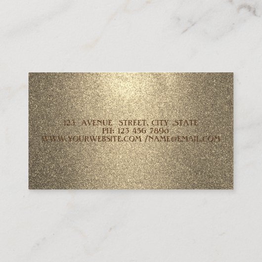 Elegant Luxury Modern, Gold Lijst, marmer Visitekaartje (Achterkant)