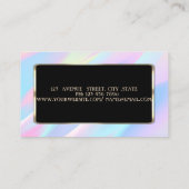 Elegant Luxury Modern Holographic Abstract Visitekaartje (Achterkant)