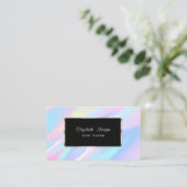 Elegant Luxury Modern Holographic Abstract Visitekaartje (Staand voorkant)