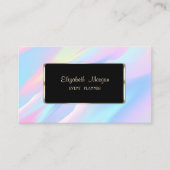 Elegant Luxury Modern Holographic Abstract Visitekaartje (Voorkant)