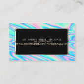 Elegant Luxury Modern Holographic Visitekaartje (Achterkant)