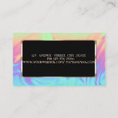 Elegant Luxury Modern Ombre Holographic Visitekaartje (Achterkant)