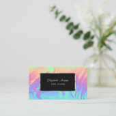 Elegant Luxury Modern Ombre Holographic Visitekaartje (Staand voorkant)
