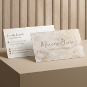 Elegant Luxury Modern Professional Floral QR Code Visitekaartje