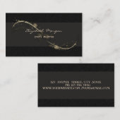 Elegant Luxury Modern, zwart Visitekaartje (Voorkant / Achterkant)