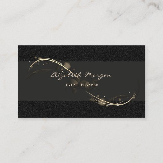 Elegant Luxury Modern, zwart Visitekaartje (Voorkant)
