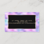 Elegant Luxury Moderne Holographic Iridescent Visitekaartje (Achterkant)