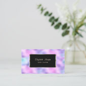 Elegant Luxury Moderne Holographic Iridescent Visitekaartje (Staand voorkant)