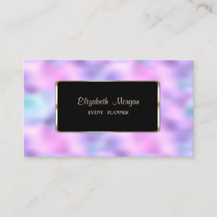 Elegant Luxury Moderne Holographic Iridescent Visitekaartje