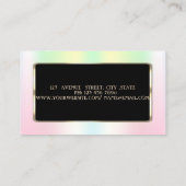 Elegant Luxury Moderne Holographic Iridescent Visitekaartje (Achterkant)