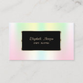 Elegant Luxury Moderne Holographic Iridescent Visitekaartje (Voorkant)