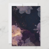 Elegant Luxury Monogram Dark Boho Floral Arch Kaart (Achterkant)