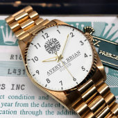 Elegant Luxury  monogram initials names Horloge