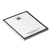 Elegant Luxury Monogram Notitieblok (Schuin)