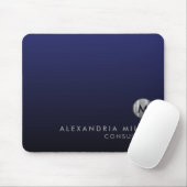 Elegant Luxury Navy Blue Silver Muismat (Met muis)