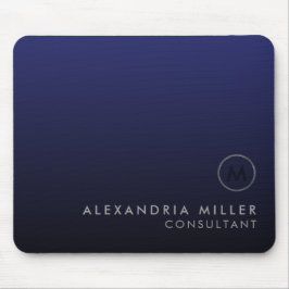 Elegant Luxury Navy Blue Silver Muismat