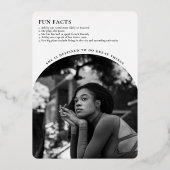 Elegant Luxury Photo Afstuderen Folie Uitnodiging (Achterkant)