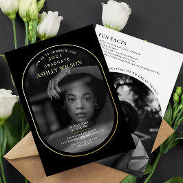 Elegant Luxury Photo Afstuderen Folie Uitnodiging