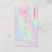 Elegant Luxury Pink Sweet Holograf Visitekaartje (Voorkant)