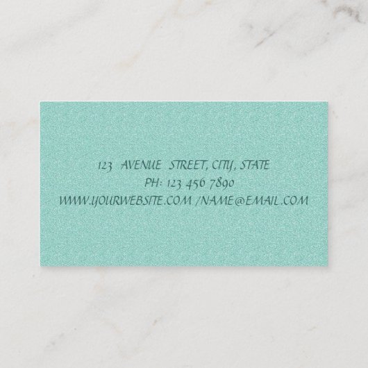 Elegant Luxury Professional Glittery Visitekaartje (Achterkant)