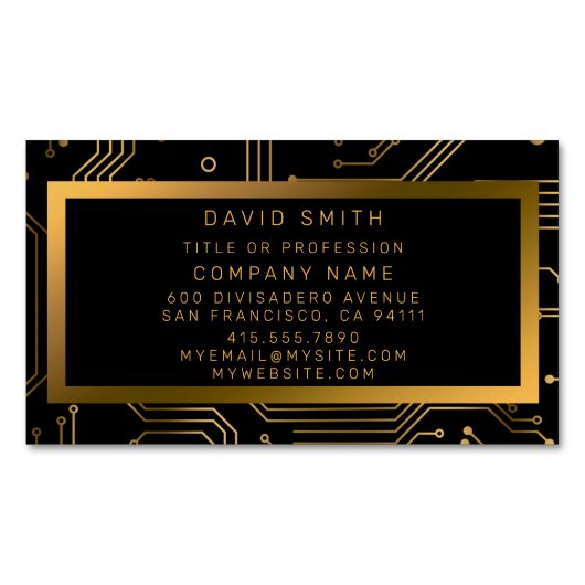 Elegant Luxury Professional Magnetisch Visitekaartje (Voorkant)